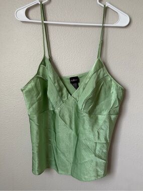 Vintage Secret Treasures Sage Green Satin Y2K Camisole 14/16 fairycore indie